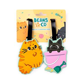 Beans & Co Katter PVC Bagagelapp 2-Pack