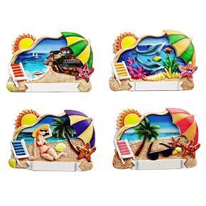 3D Tryckt Kustsouvenir Magnet Strandparasoll 3D Tryckt Kustsouvenir Magnet Strandparasoll