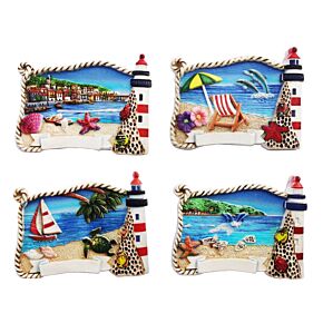 3D Tryckt Kustsouvenir Magnet Strand Fyr 3D Tryckt Kustsouvenir Magnet Strand Fyr