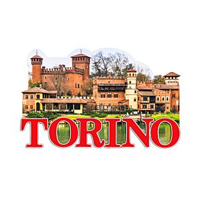 3D Tryckt Kustsouvenir Magnet Torino Borgo Medievale 3D Tryckt Kustsouvenir Magnet Torino Borgo Medievale