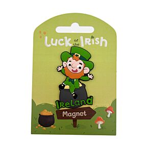 Luck of the Irish Leprechaun Irland Souvenir PVC Magnet
