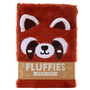 Adoramals Röd Panda Plysch Fluffies A5 Fodrad Anteckningsbok