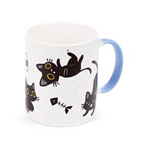 Lucky the Black Cat Svart Katt Club Porslinsmugg