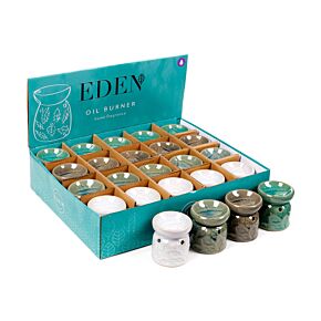 Liten Keramik Eden Aromalampa med Lövmönster