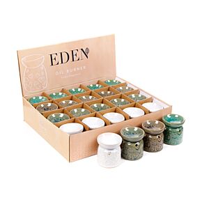 Liten Keramik Eden Aromalampa med Hjärtmönster