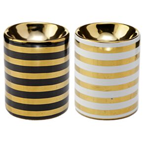 Eden Metallic Guldrand Mini Aromalampa i Keramik