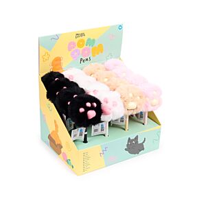Beans & Co Katter Pom Pom Penna md Fluffig Tasstopp