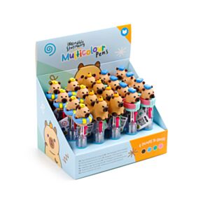 Capybara Penna med Multifärg och Topper (4 Färger)