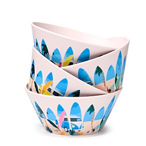 VW Volkswagen T1 Camper The Waves 4-Pack Återanvändbara Picknickskålar i RPET VW Volkswagen T1 Camper The Waves 4-Pack Återanvändbara Picknickskålar i RPET