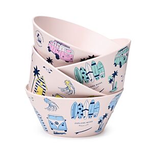 VW Volkswagen T1 Camper Explore 4-Pack Återanvändbara Picknickskålar i RPET VW Volkswagen T1 Camper Explore 4-Pack Återanvändbara Picknickskålar i RPET