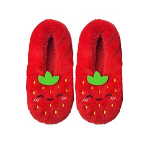 Foodiemals Jordgubbe Anti-Slip Plysch Tofflor EU36-38/UK3-5