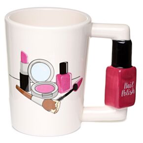 Tjej Verktyg Formad Handtag Mugg - Nagellack