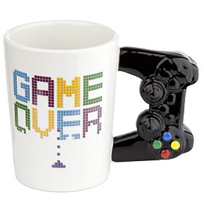 GAME OVER Spelkontroll Mugg med Format Handtag GAME OVER Spelkontroll Mugg med Format Handtag