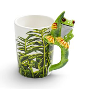 Trä Groda Format Handtag Mugg med Skogs Design