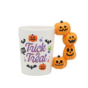 Spooky Trick or Treat Pumpor Keramikmugg med Format Handtag