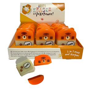 Adoramals Tiger 2-in-1 Pennvässare & Suddgummi