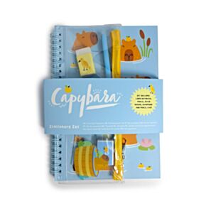 Capybara Ringbunden Anteckningsbok & Pennfodral 6-Pack Pysselset