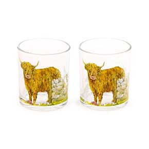 Jan Pashley Highland Coo 2-Pack Tumblers i Glas 250ml