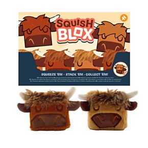 Squish Blox Highland Coo Ko Minneskum Plysch Klämmig Leksak
