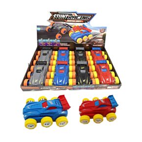 6-Wheel Stunt Bil Friction Push/Pull Action Leksak