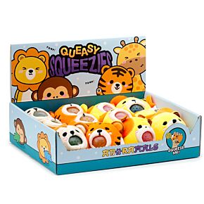 Queasy Squeezies Adoramals Lejon, Giraff, Apa och Tiger Plysch Klämmig Leksak Queasy Squeezies Adoramals Lejon, Giraff, Apa och Tiger Plysch Klämmig Leksak
