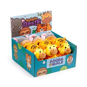 Queasy Squeezies Adoramals Zoo Mix #2 Formad Plysch Klämmig Leksak