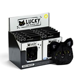 Lucky the Black Cat Katt Plysch Handvärmare