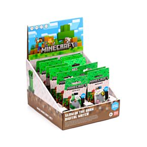 Minecraft Självlysande Digitalklocka i Silikon