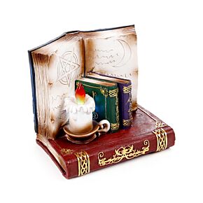 Svart Katt & Magisk Uggla Världsfigurer LED Displayställ