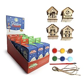 Festive Friends Julhus DIY Måla Din Egen Julgransdekoration