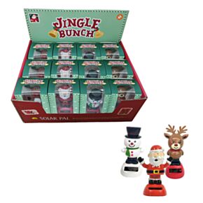 Jul Jingle Bunch Tomte, Snögubbe & Ren Solcellsfigur