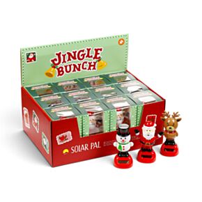 Jul Jingle Bunch Tomte, Snögubbe & Ren Solcellsfigur