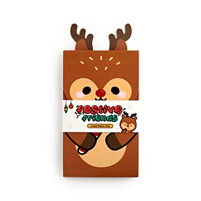 Jul Festive Friends Rudolf Flip Open Format Anteckningsblock