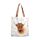 Jan Pashley Highland Coo Återanvändbar Tote Väska