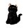 Svart Katt Plysch Dörrstopp