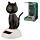 Svart Katt Solcellsfigur
