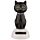 Svart Katt Solcellsfigur