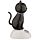 Svart Katt Solcellsfigur