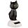 Svart Katt Solcellsfigur