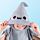 Archie the Shark Adoramals Barnhandduk med Huva
