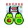 Foodiemals Avokado PVC Bagagelapp 2-Pack