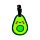 Foodiemals Avokado PVC Bagagelapp 2-Pack