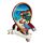 3D Tryckt Kustmagnet Souvenir - Tennisracket Formad Strandscen
