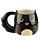 Feline Fine Svart Katt Formad Mugg