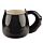 Feline Fine Svart Katt Formad Mugg