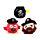 Queasy Squeezies Jolly Rogers Pirat Plysch Klämmig Leksak