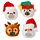 Queasy Squeezies Festive Friends Jul Plysch Klämmig Leksak